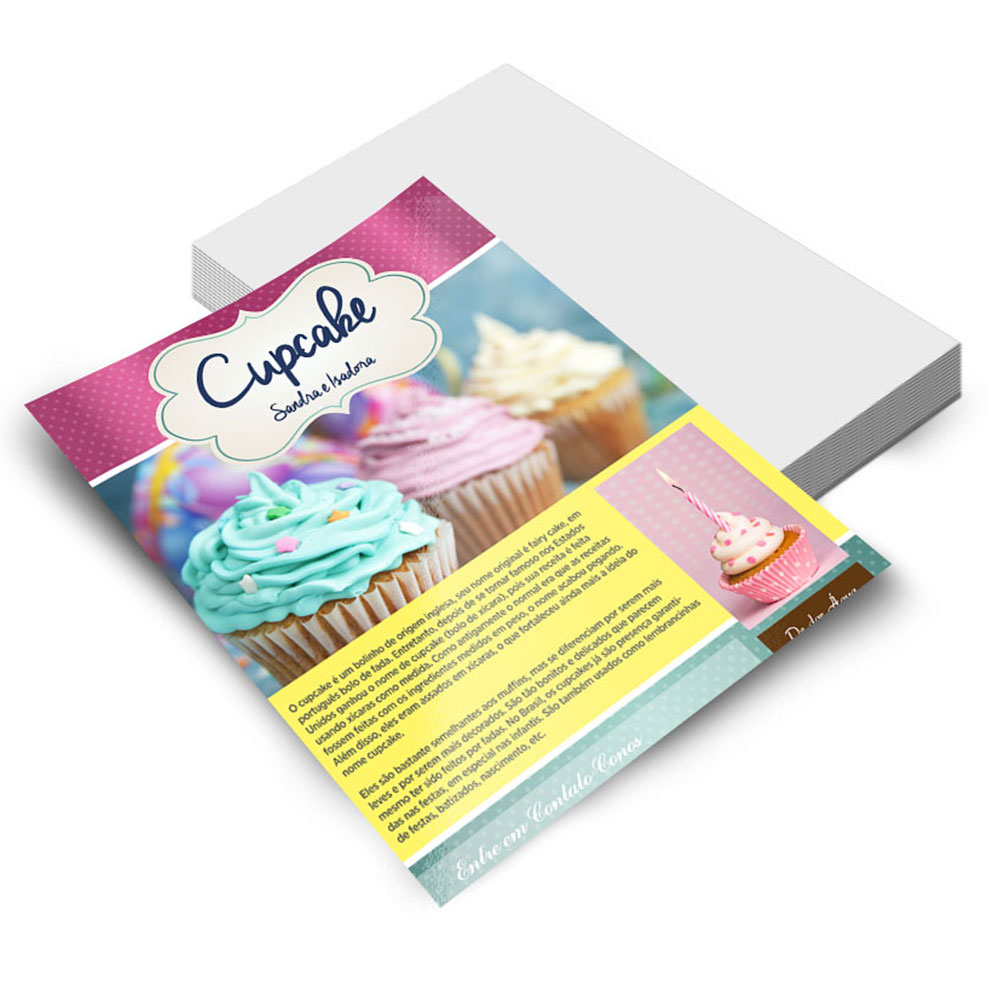 Panfleto 4x0 - 100x148mm - Couche 115g