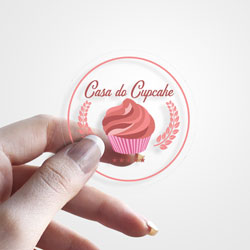 Adesivo Vinil ou Transparente 5x8cm