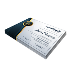 Certificado A4 - Couchê 250g Certificado A4 - Couchê 250g