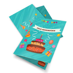 Convite de Aniversário - 250g - 4x4 - Laminado Fosco