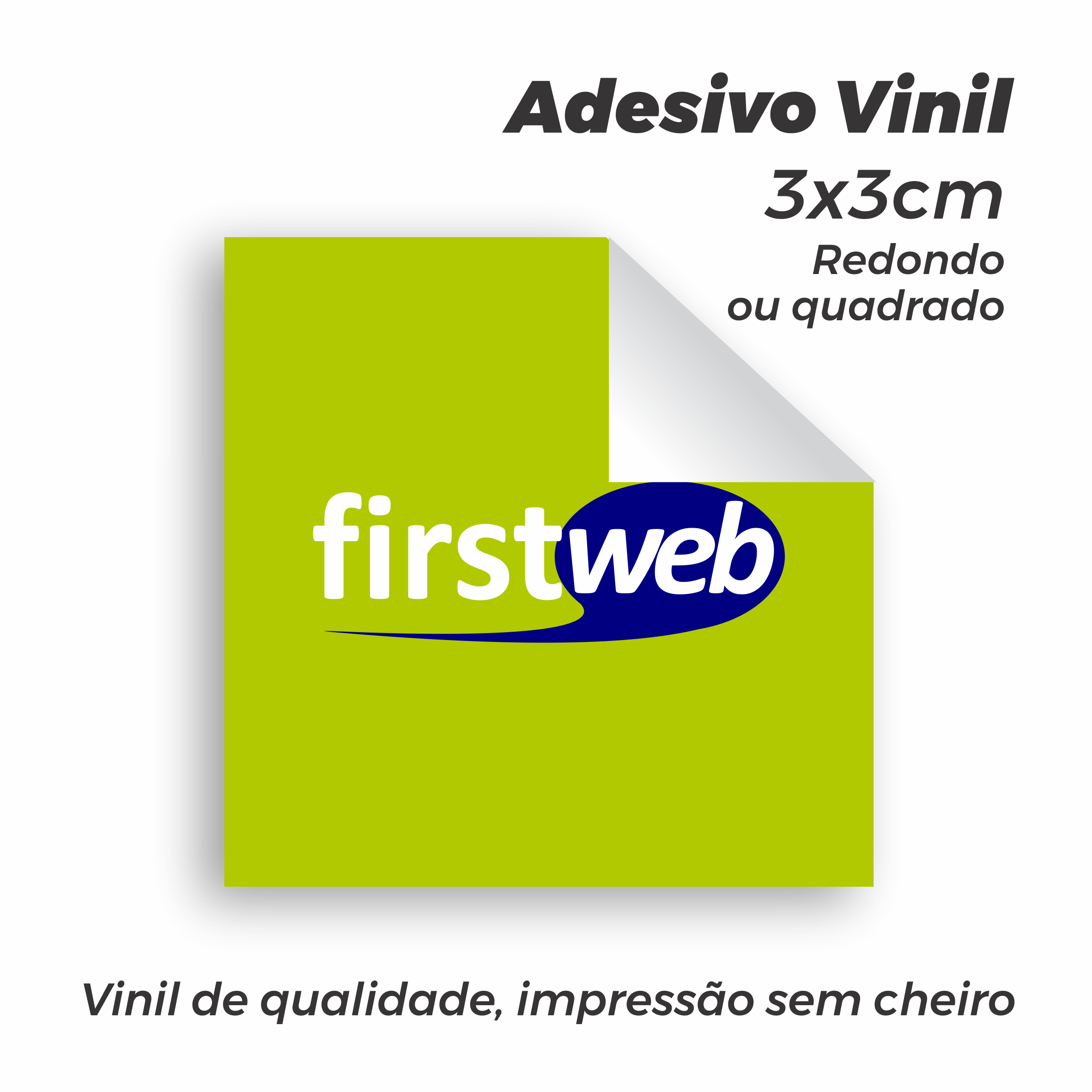 Adesivo vinil 3x3cm - Personalizado