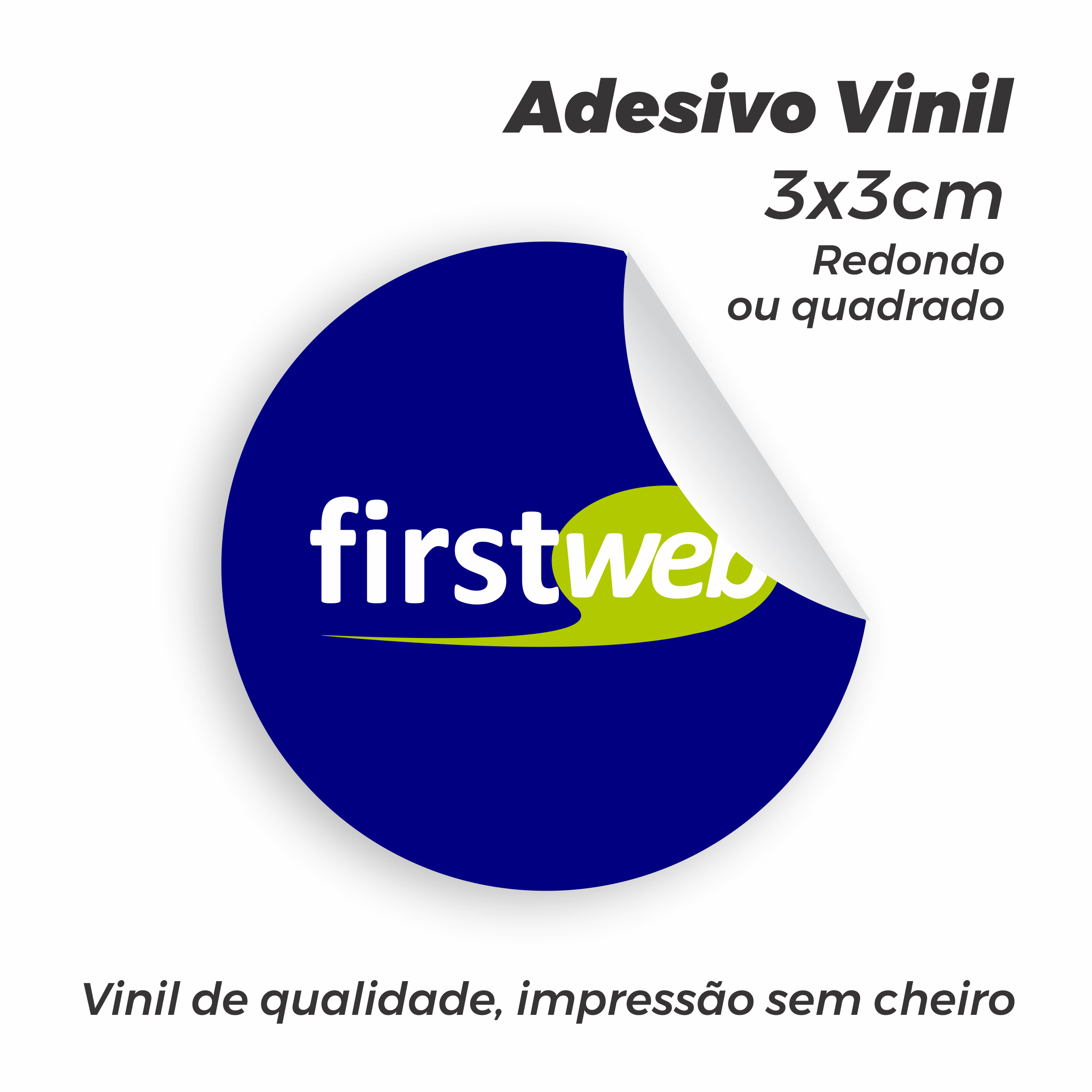 Adesivo vinil 3x3cm - Personalizado