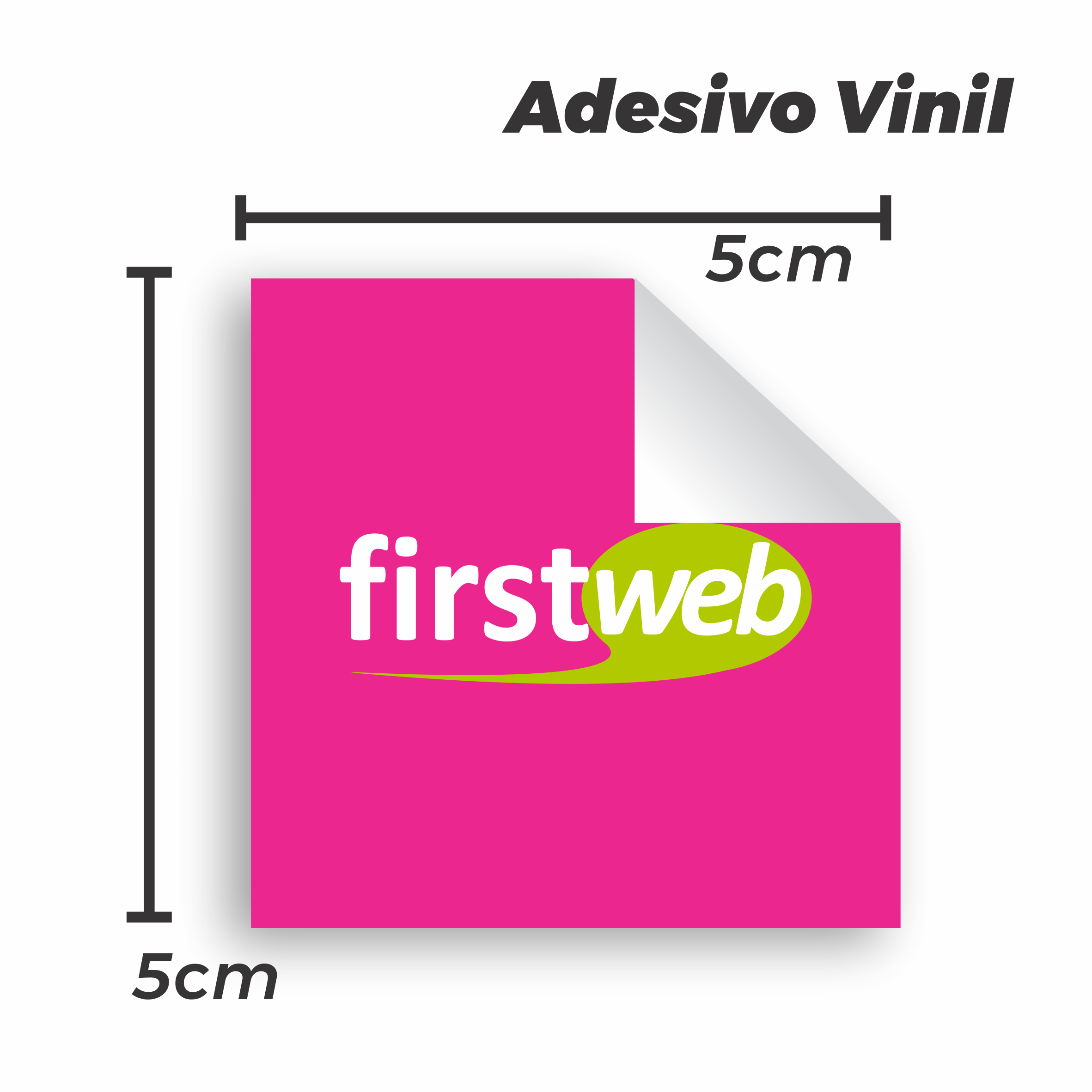 Adesivo vinil 5x5cm - Personalizado