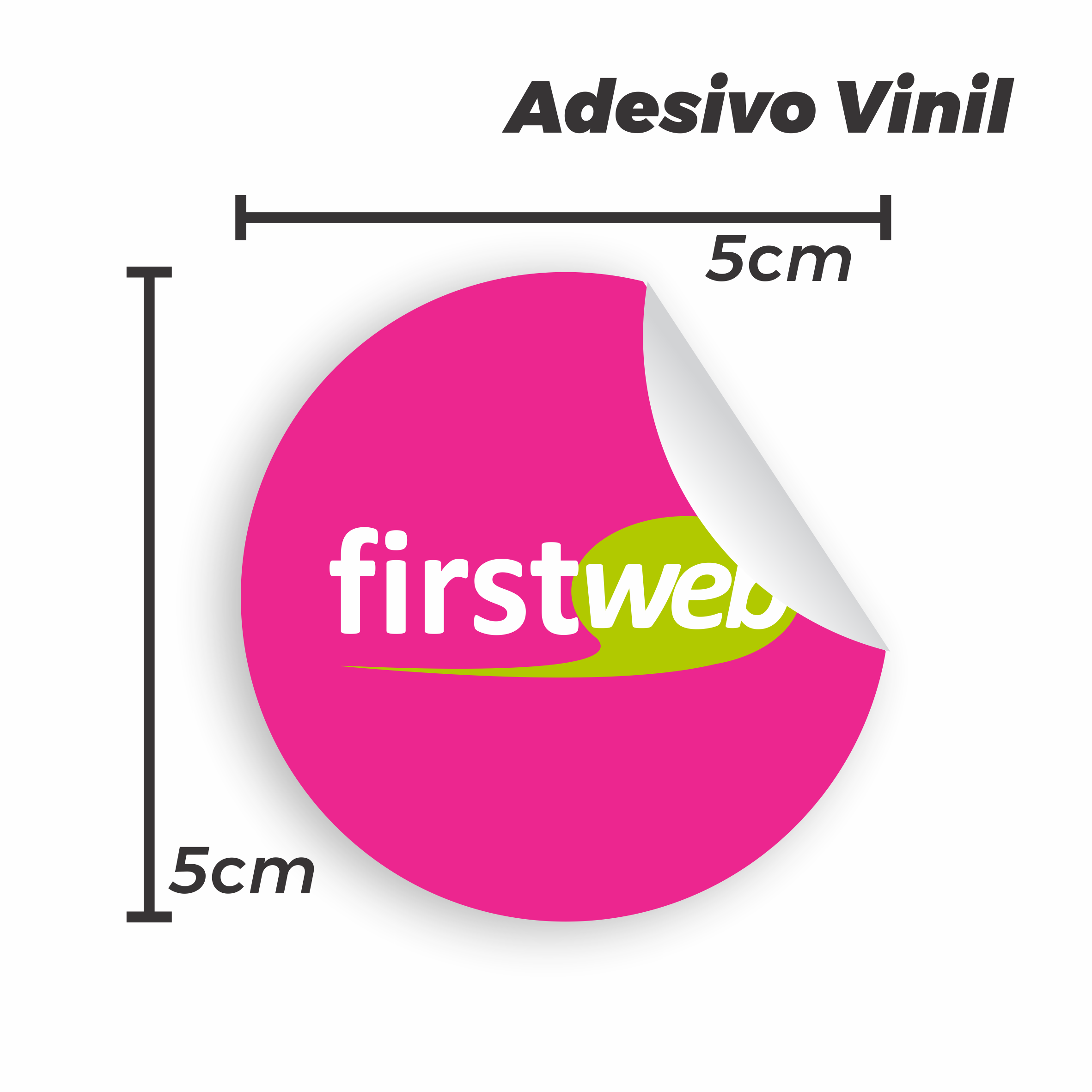 Adesivo vinil 5x5cm - Personalizado